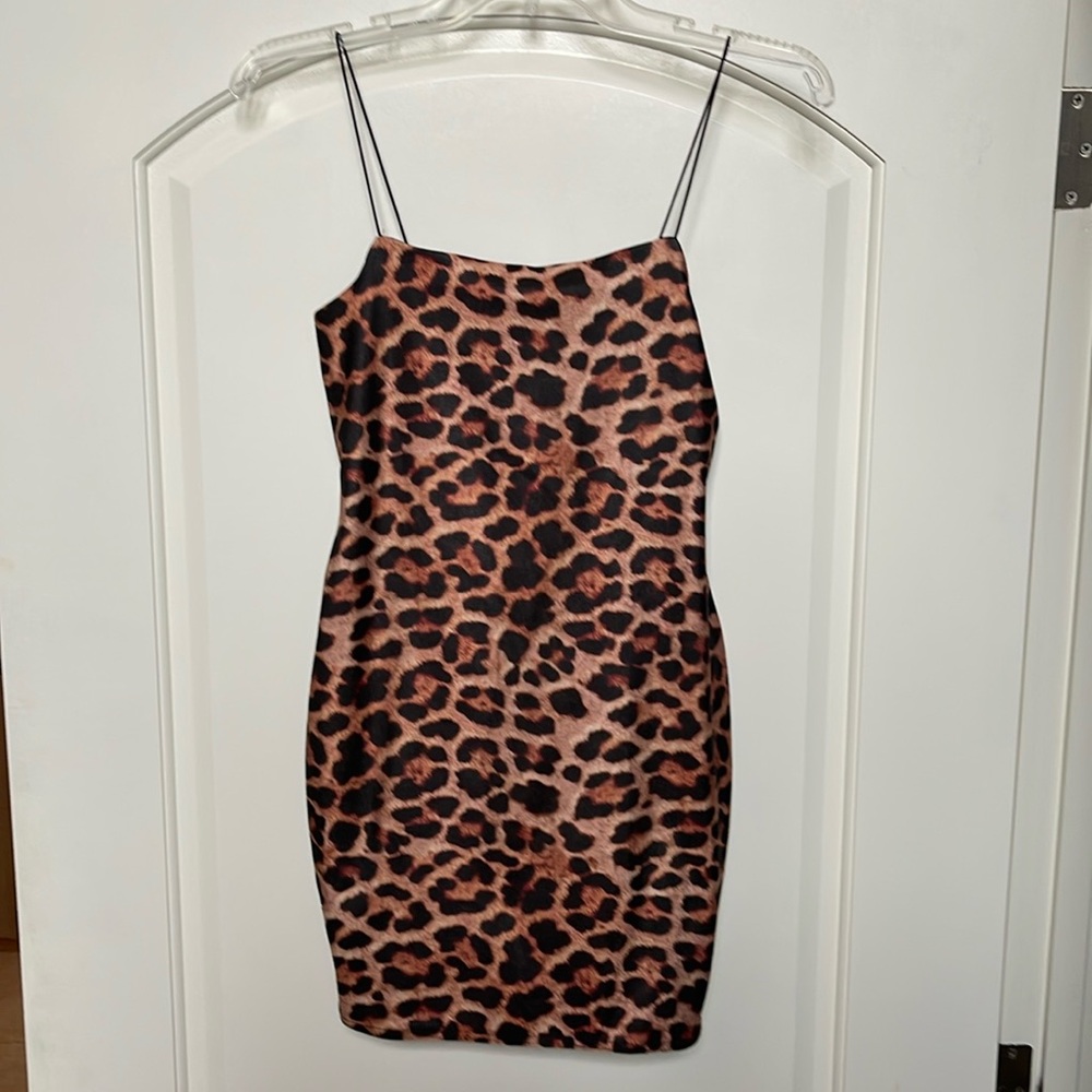 Topshop leopard print dress